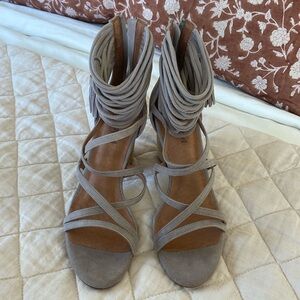 Jeffrey Campbell suede tassel straps shoes